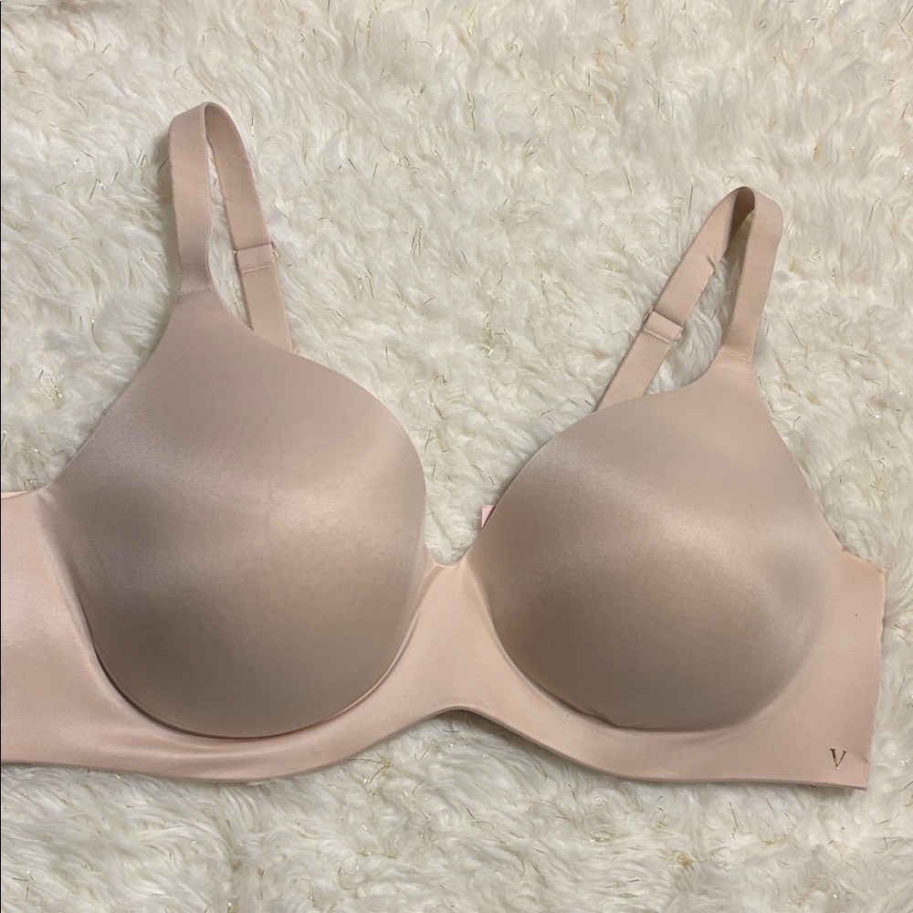 Victoria's Secret Perfect Coverage Blush Bra.  Lightly padded & no underwire